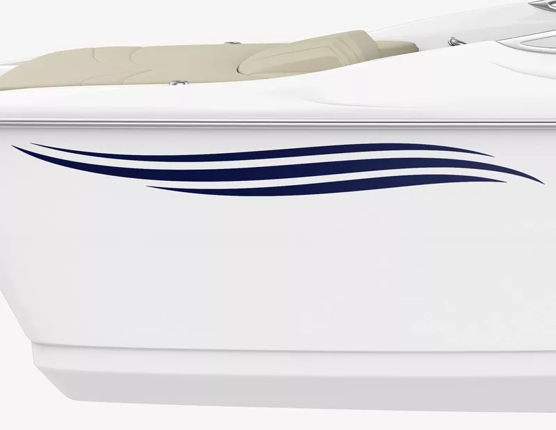 Bootsaufkleber Triple Wave