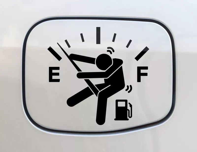 Autoaufkleber Icon-Man vs. Tank leer Autoaufkleber Icon-Man vs. Tank leer