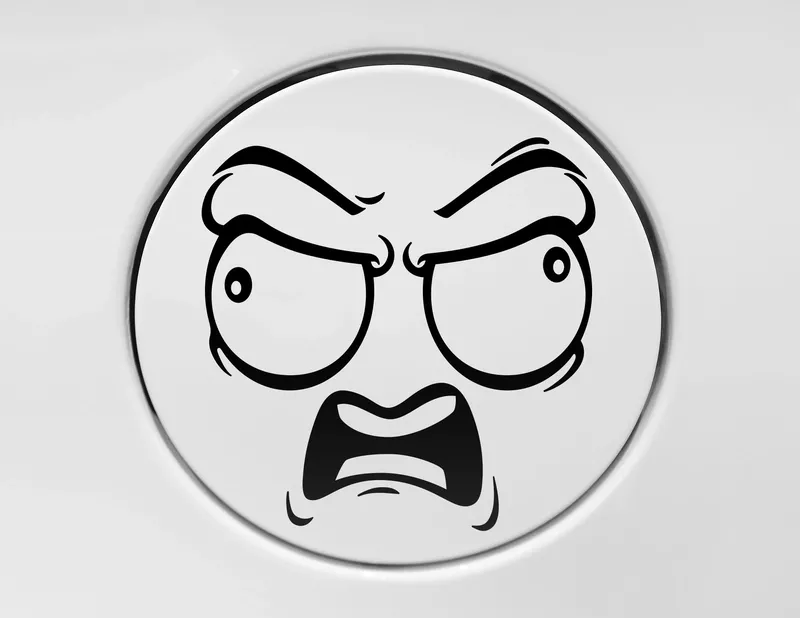 Autoaufkleber Cartoon Angry Face Autoaufkleber Cartoon Angry Face