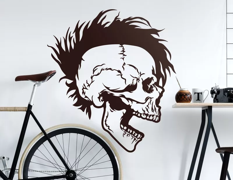 Wandtattoo Iro Skull Punk