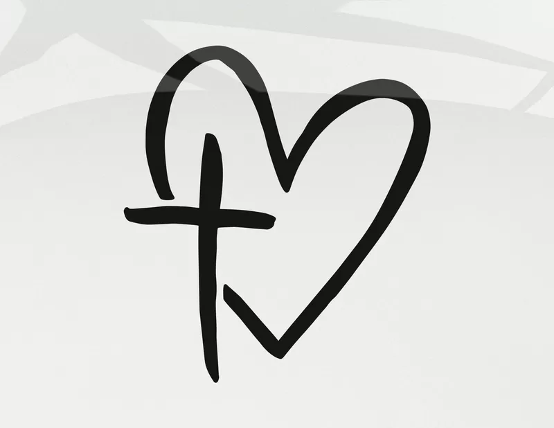 Autoaufkleber Gott im Herzen