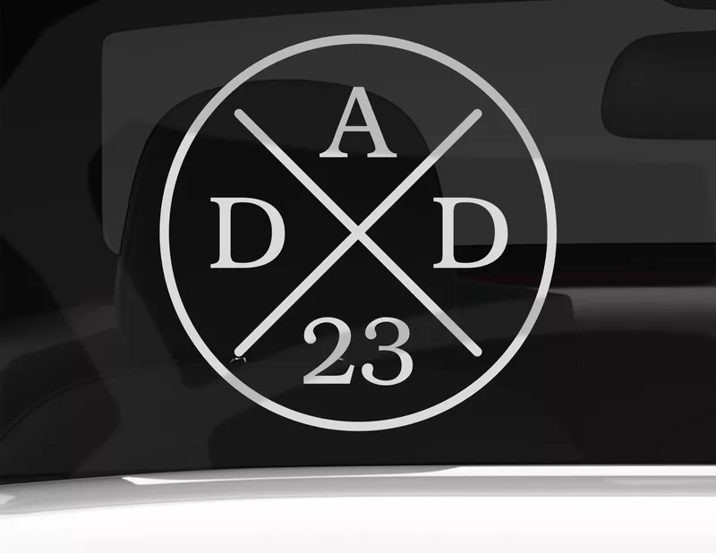 Autoaufkleber Dad Circle Cross Autoaufkleber Dad Circle Cross