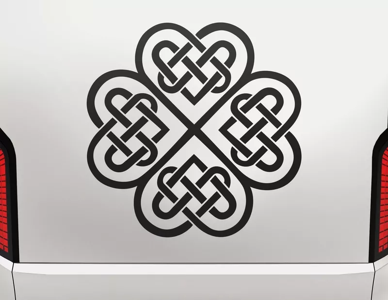 Autoaufkleber Kelten-Knoten Kleeblatt
