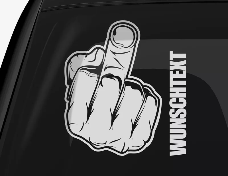 Autoaufkleber Dein Mittelfinger Autoaufkleber Dein Mittelfinger