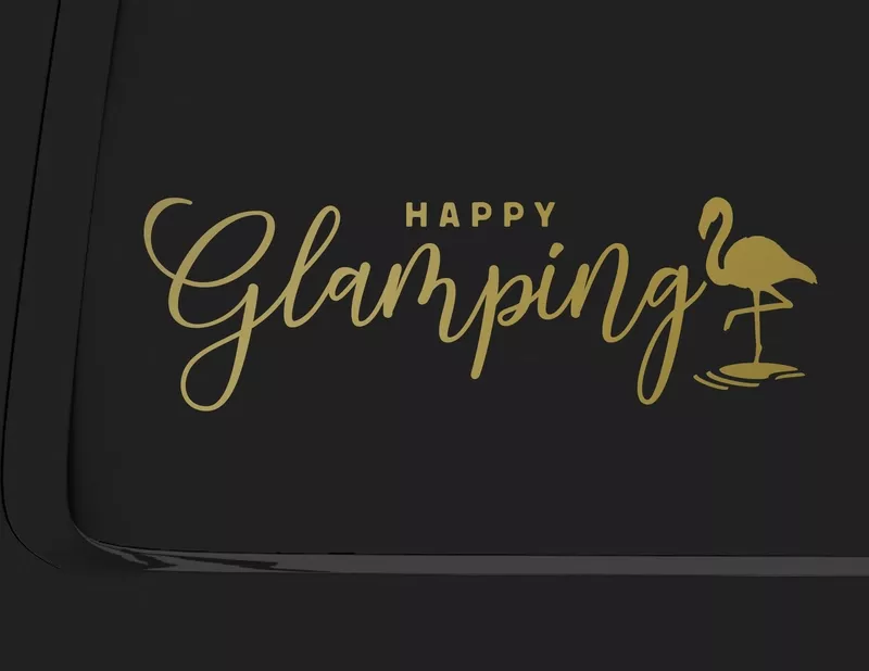 Autoaufkleber Happy Glamping