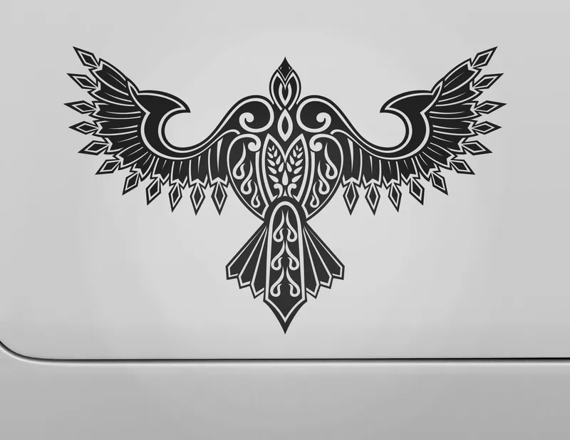 Autoaufkleber Viking Crow