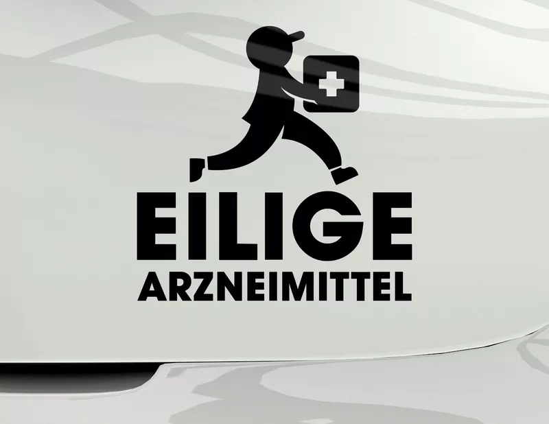 Autoaufkleber Eilige Arzneimittel Kurier Autoaufkleber Eilige Arzneimittel Kurier
