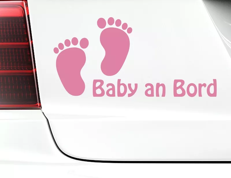 Autoaufkleber "Schritt für Schritt" mit 2 süßen Baby-Füßchen Autoaufkleber "Schritt für Schritt" mit 2 süßen Baby-Füßchen
