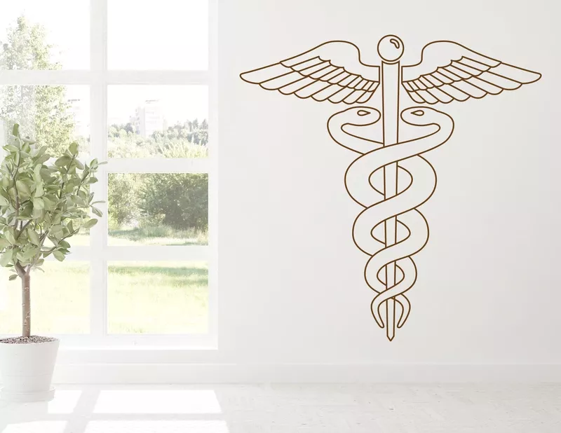 Wandtattoo Caduceus