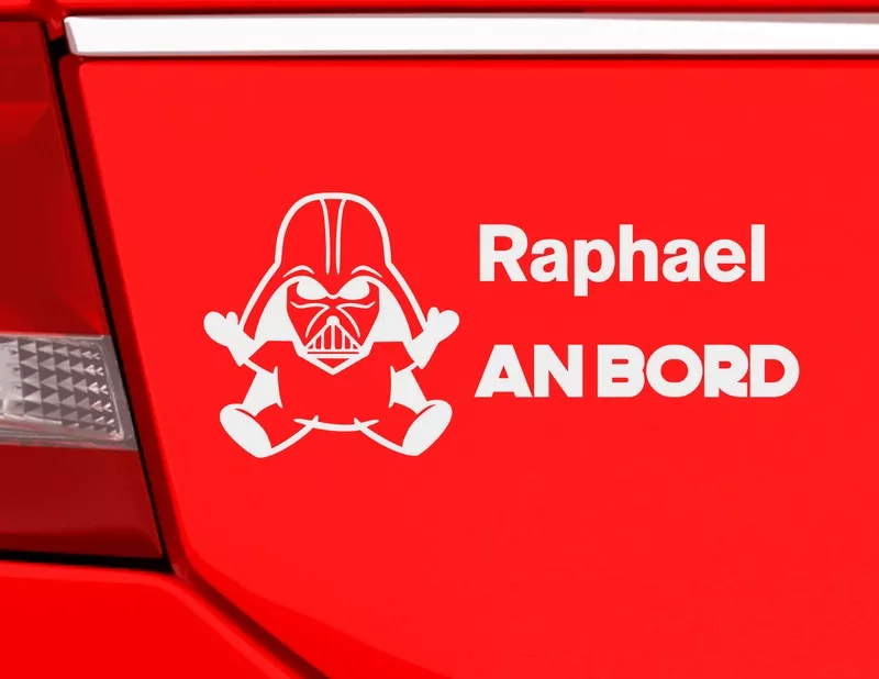 Autoaufkleber "Lord an Bord" auf der dunklen Seite der Macht Autoaufkleber "Lord an Bord" auf der dunklen Seite der Macht