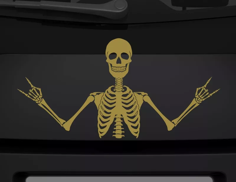 Autoaufkleber "Mano Cornuta", ital. für gehörnte Hand