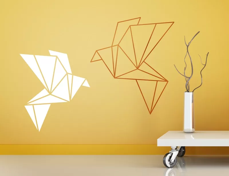 Wandtattoo Faltkunst Tauben