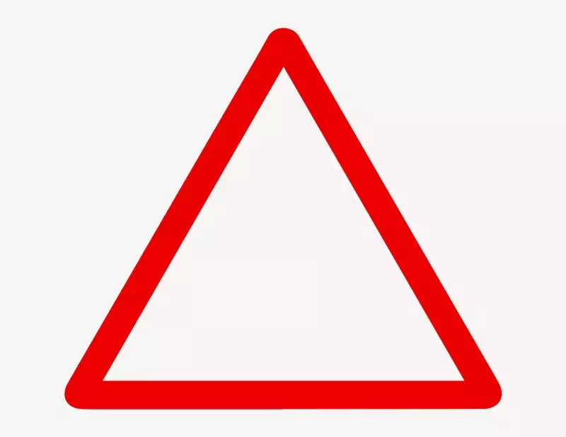 Achtung Dreieck - Aufkleber für Gewerbe