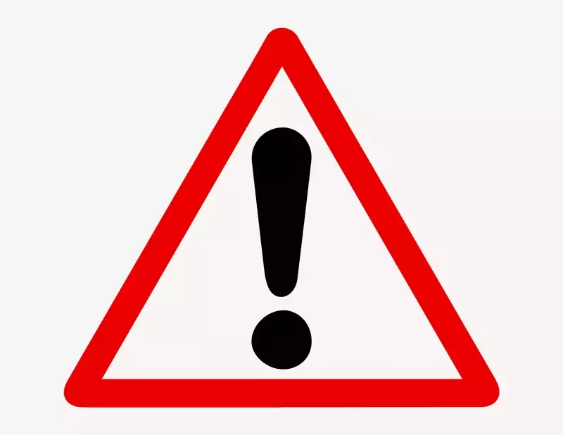 Achtung - Aufkleber für Gewerbe