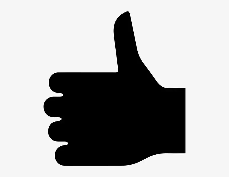 Daumen hoch links - Aufkleber für Gewerbe Daumen hoch links - Aufkleber für Gewerbe