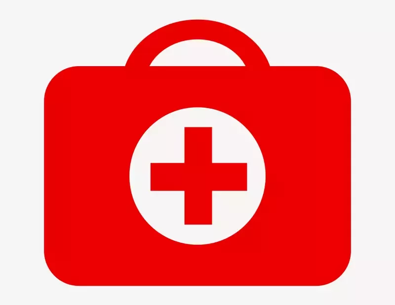 Erste Hilfe Koffer - Aufkleber für Gewerbe