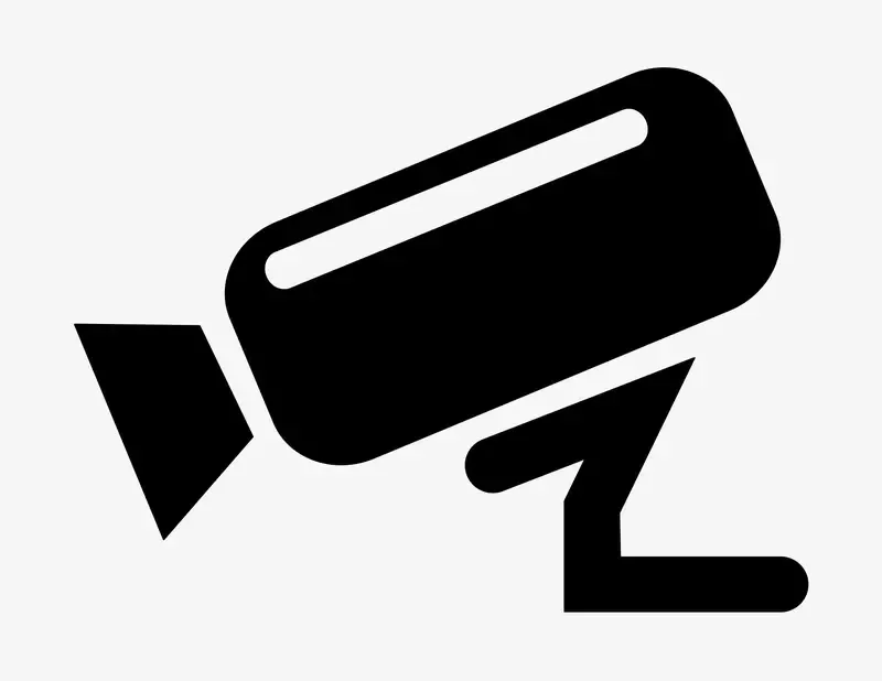 Videokamera links - Aufkleber für Gewerbe Videokamera links - Aufkleber für Gewerbe