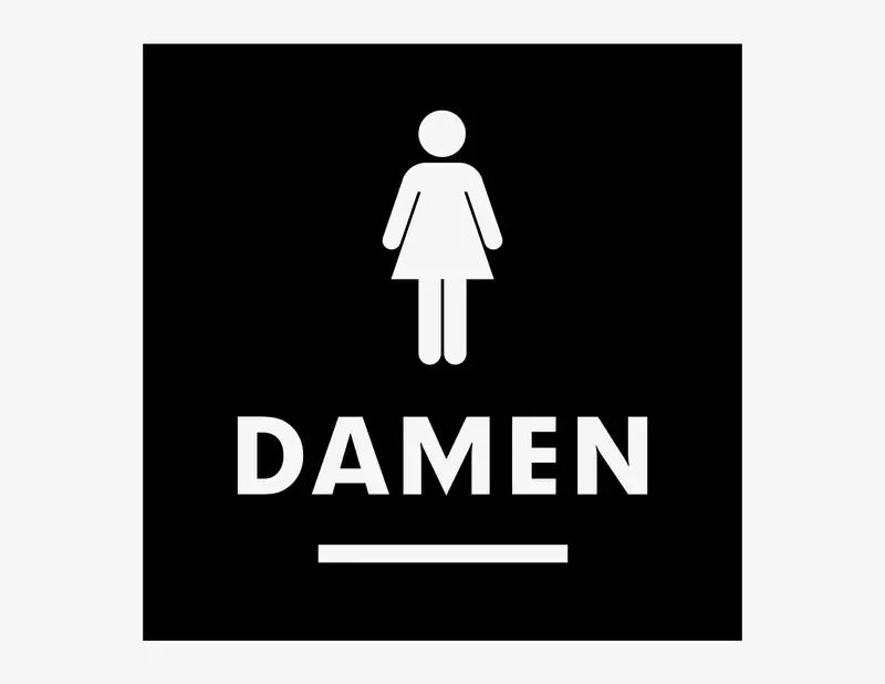 WC Damen #1 - Aufkleber für Gewerbe WC Damen #1 - Aufkleber für Gewerbe