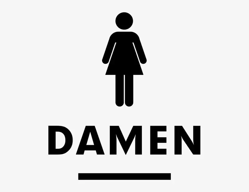 WC Damen #2 - Aufkleber für Gewerbe