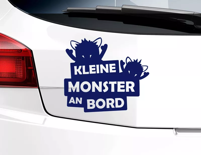 Autoaufkleber "Kleine Monster" perfekt für jedes Elterntaxi Autoaufkleber "Kleine Monster" perfekt für jedes Elterntaxi