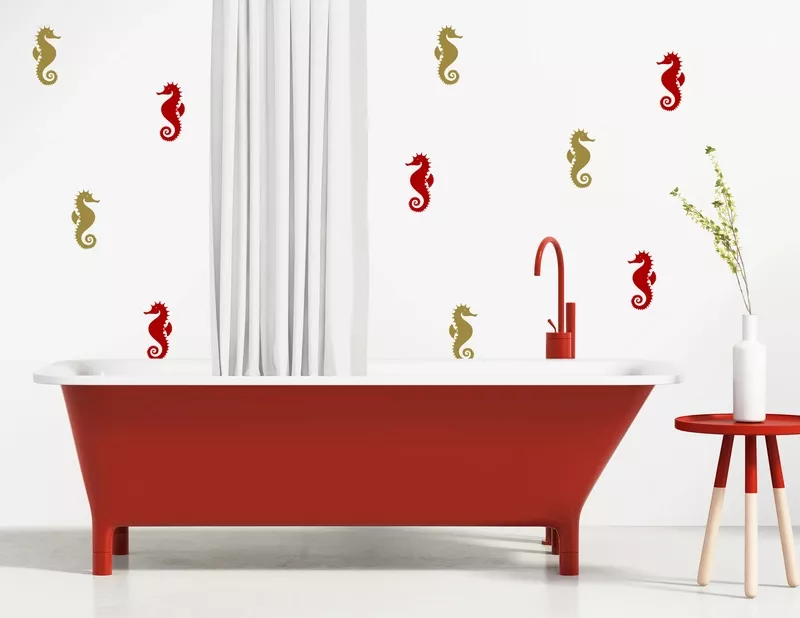 Wandtattoo „Seepferdchen Atoll“ für Fans von Meer & Tiefsee