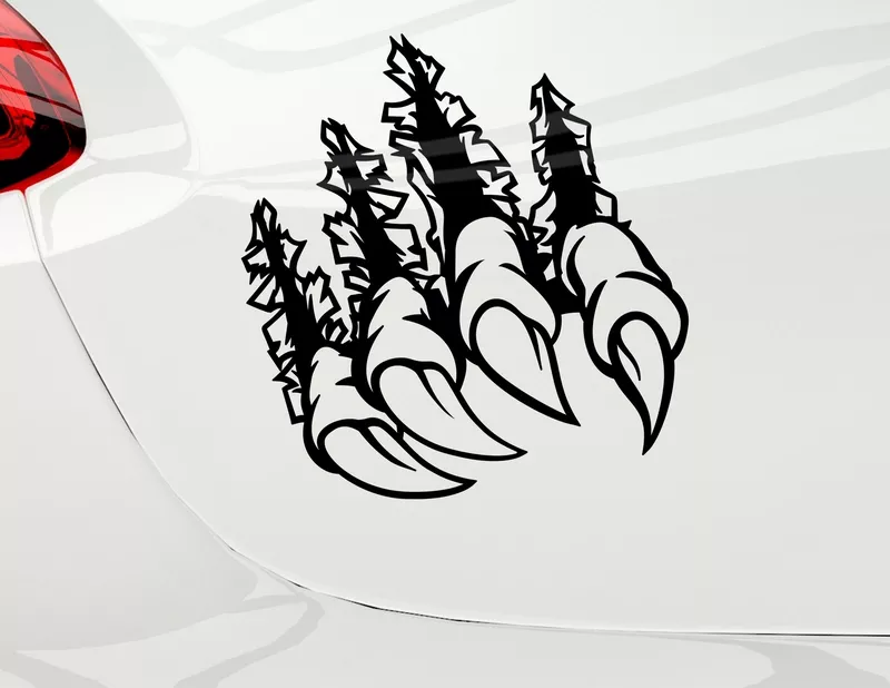Autoaufkleber "Monster Kralle" für Gänsehaut-Feeling Autoaufkleber "Monster Kralle" für Gänsehaut-Feeling