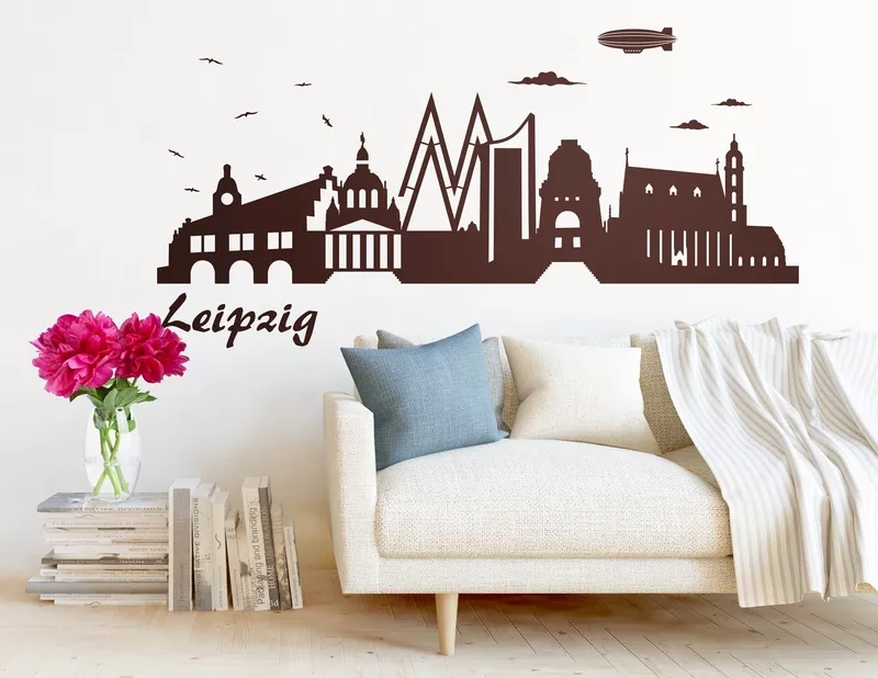 Wandtattoo „Leipziger Skyline“ für Fans der Stadt