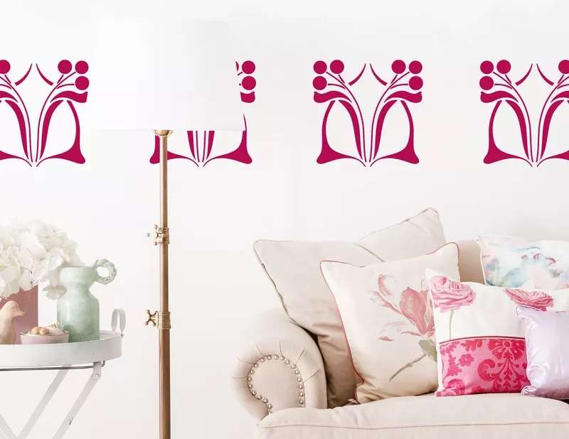 Wandtattoo mit Jugendstil-Elementen: Art Nouveau - Fleurir