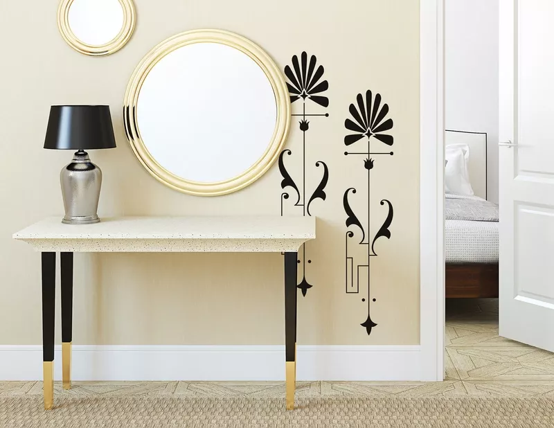  Wandtattoo im Jugendstil mit Blumen: Art Nouveau - Courage