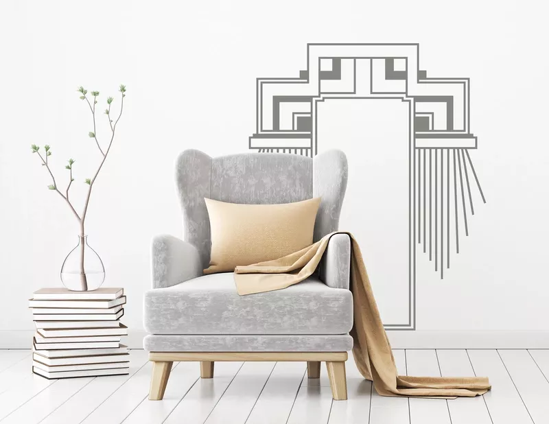 Art Nouveau - Architype, elegantes Wandtattoo im Jugendstil