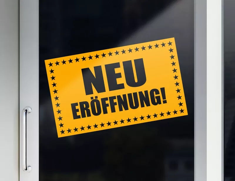 Aufkleber NEU Eröffnung