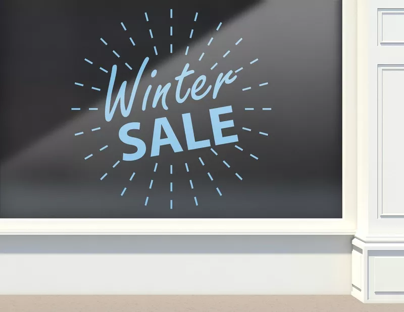 Aufkleber Winter Sale Light Ball