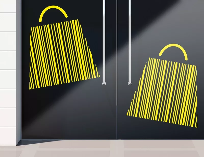 Aufkleber Barcode Bags