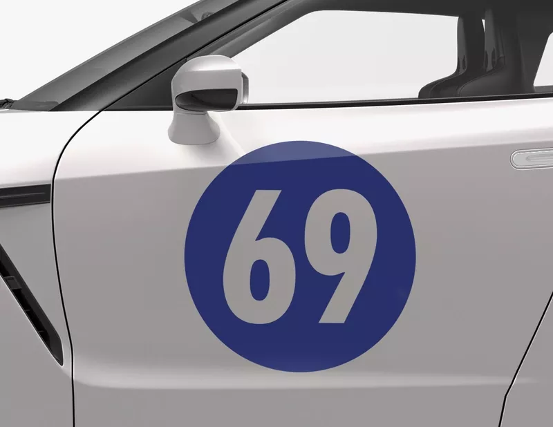 Autoaufkleber Sixty Nine