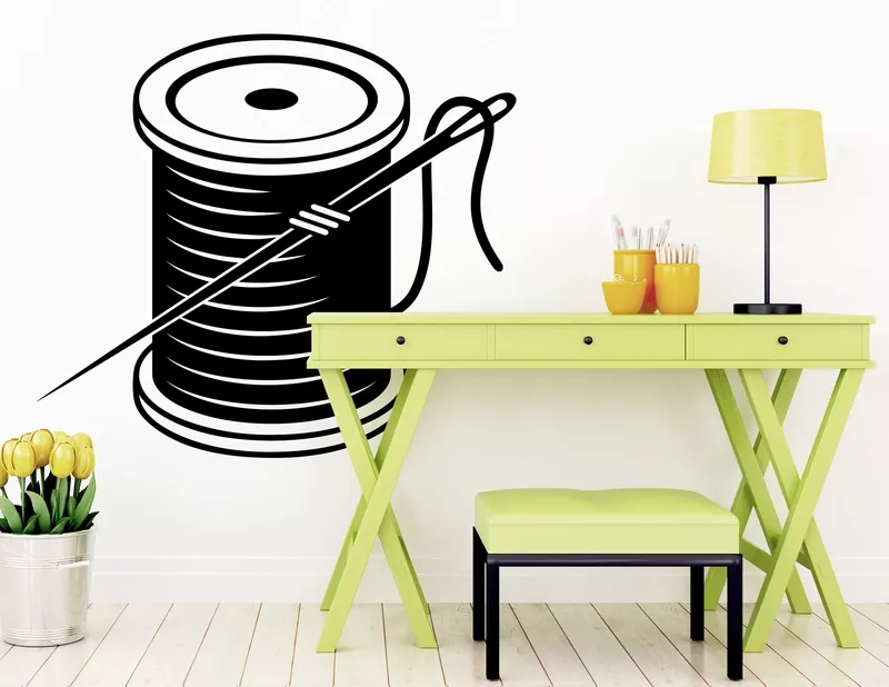 Wandtattoo „Aus dem Nähkästchen“ für Schneider/innen