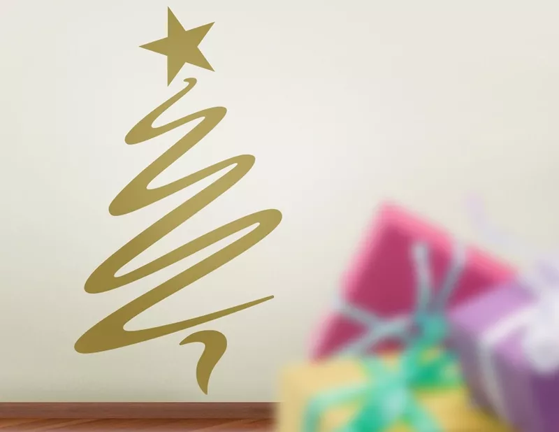 Wandtattoo Swinging Xmas Tree