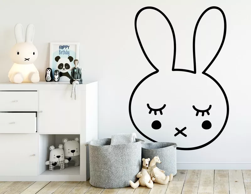 Wandtattoo „Curly das Häschen“ für Niedlichkeit
