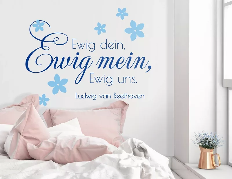 Wandtattoo Ewig Dein verbindet die Herzen.