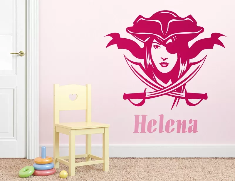 Wandtattoo „Piratin“ zeigt die Königin der Meere