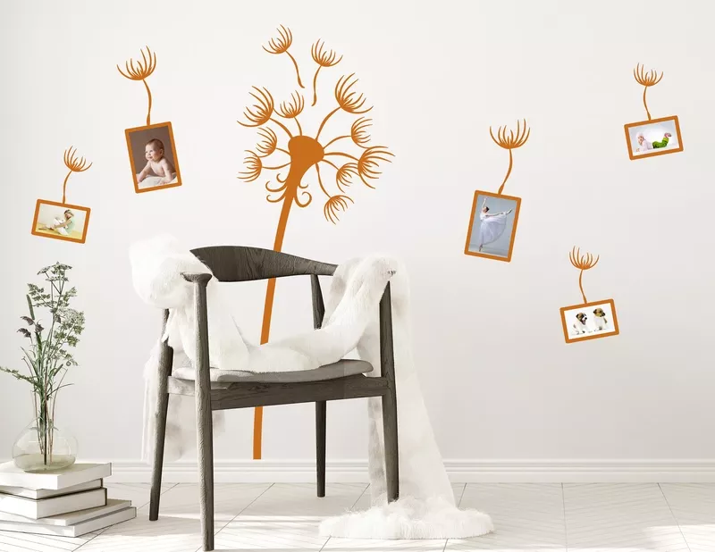 Persönliches Wandtattoo Pusteblume mit Fotogalerie 