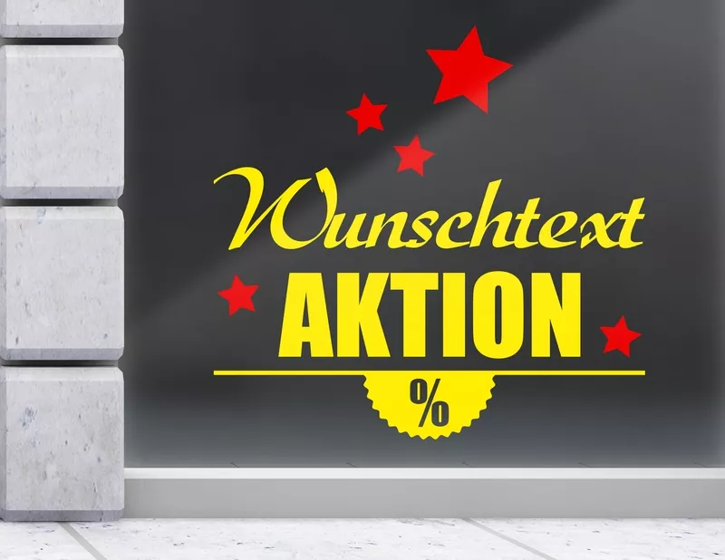 Aufkleber Deine Wunschtext Aktion