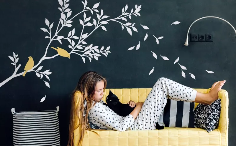 Wandtattoos mit Pflanzen und Tieren