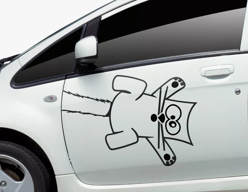 Autoaufkleber Crazy-Cat-Clip