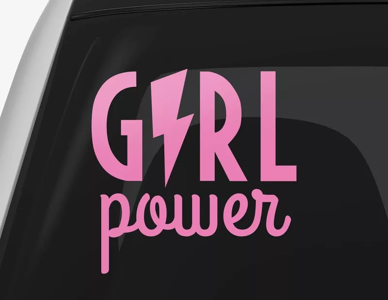 Autoaufkleber Girl Power Blitz