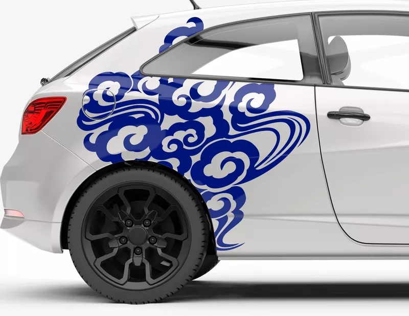 Autoaufkleber Wolken-Tribal Kumo