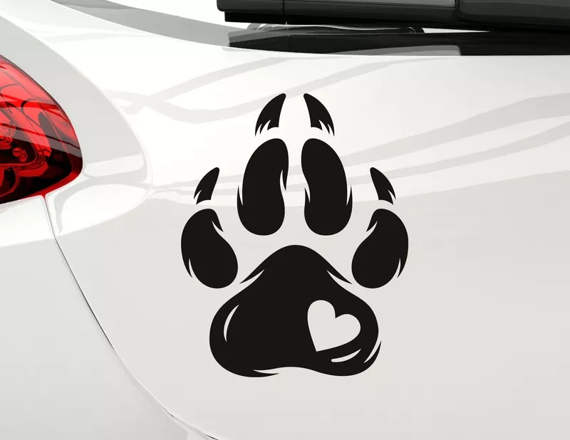 Autoaufkleber Pawprint of Love