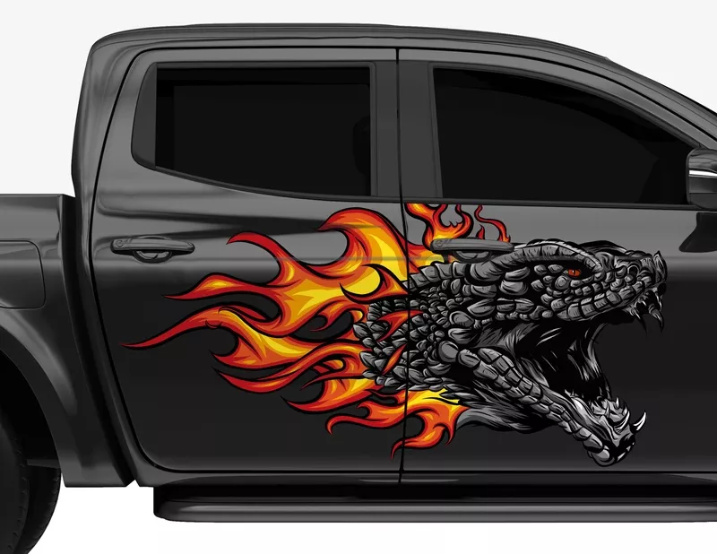 Autoaufkleber Godzilla on Fire