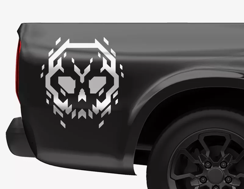 Autoaufkleber Techno Skull