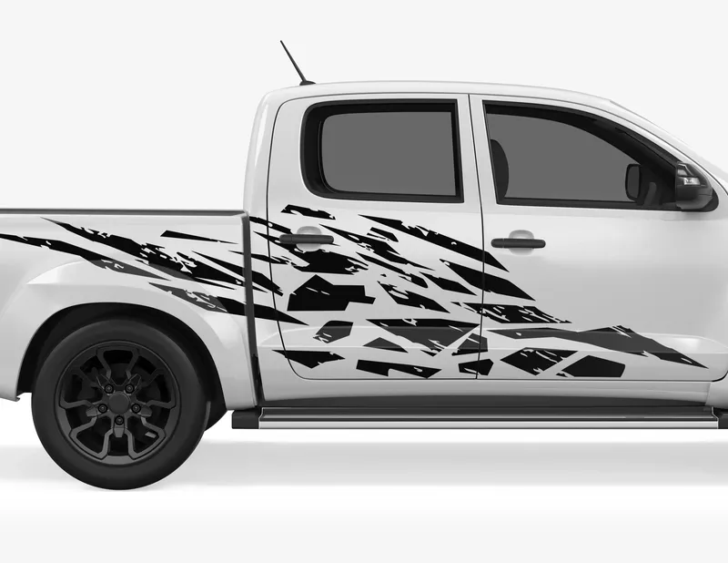 Autoaufkleber Splitter Explosion