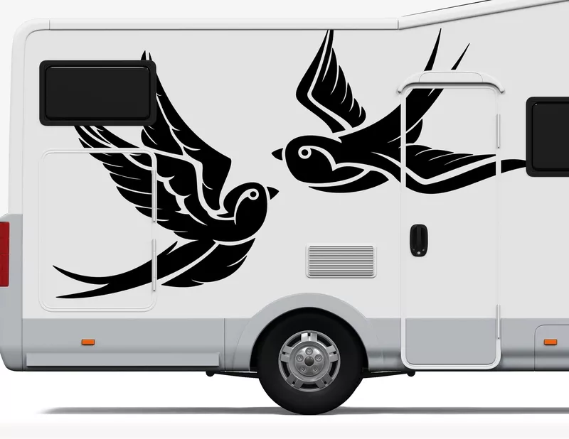 Autoaufkleber Swallows in Love